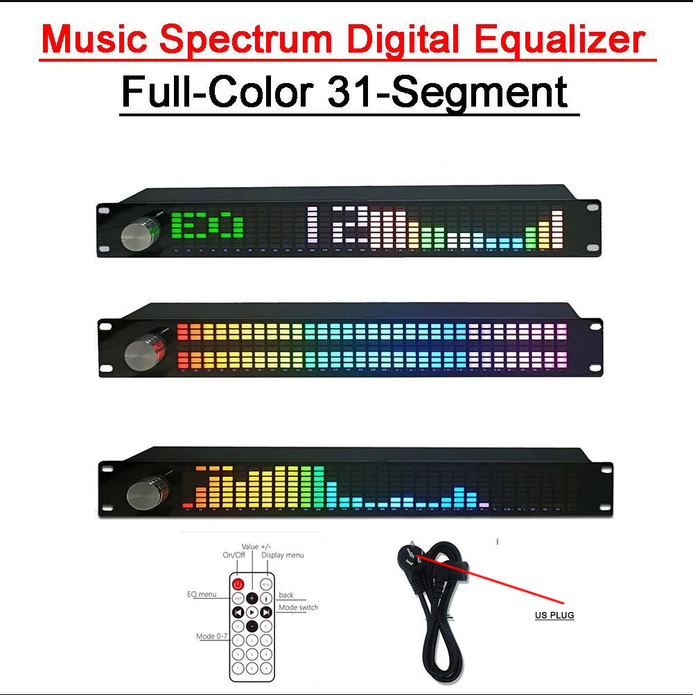 Audio Music Equalizer - Égaliseur numérique de spectre musical 1.5U,
