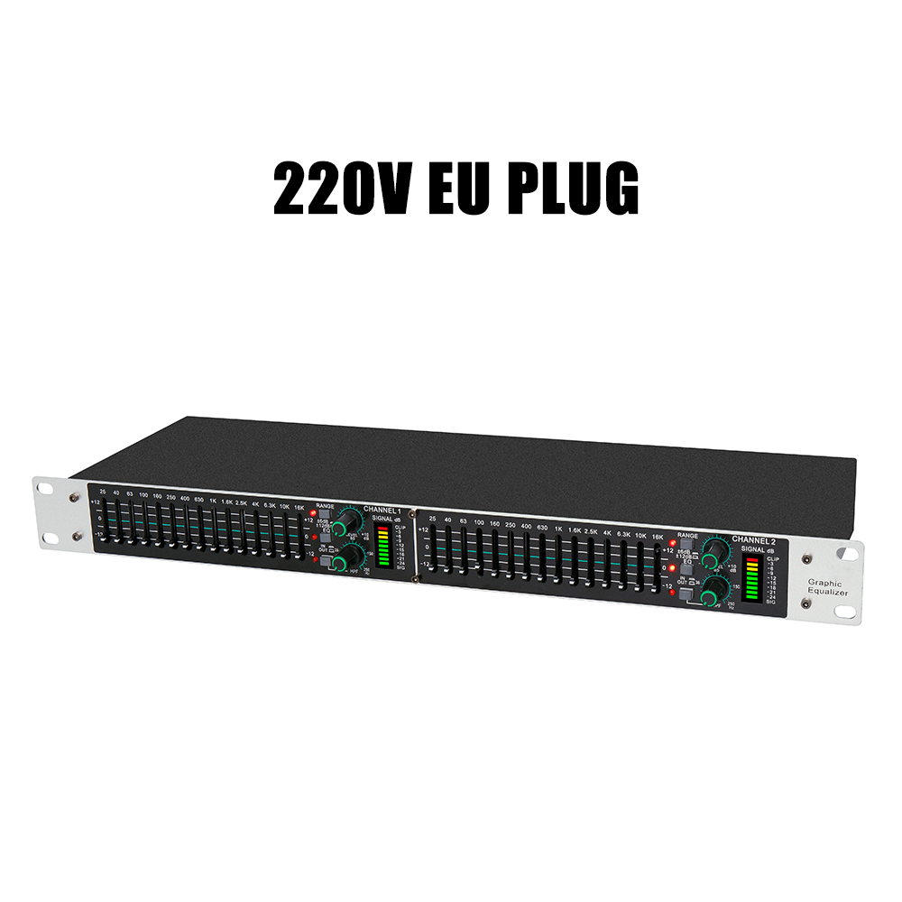 Audio Music Equalizer - Égaliseur graphique double 15 bandes Eq215,