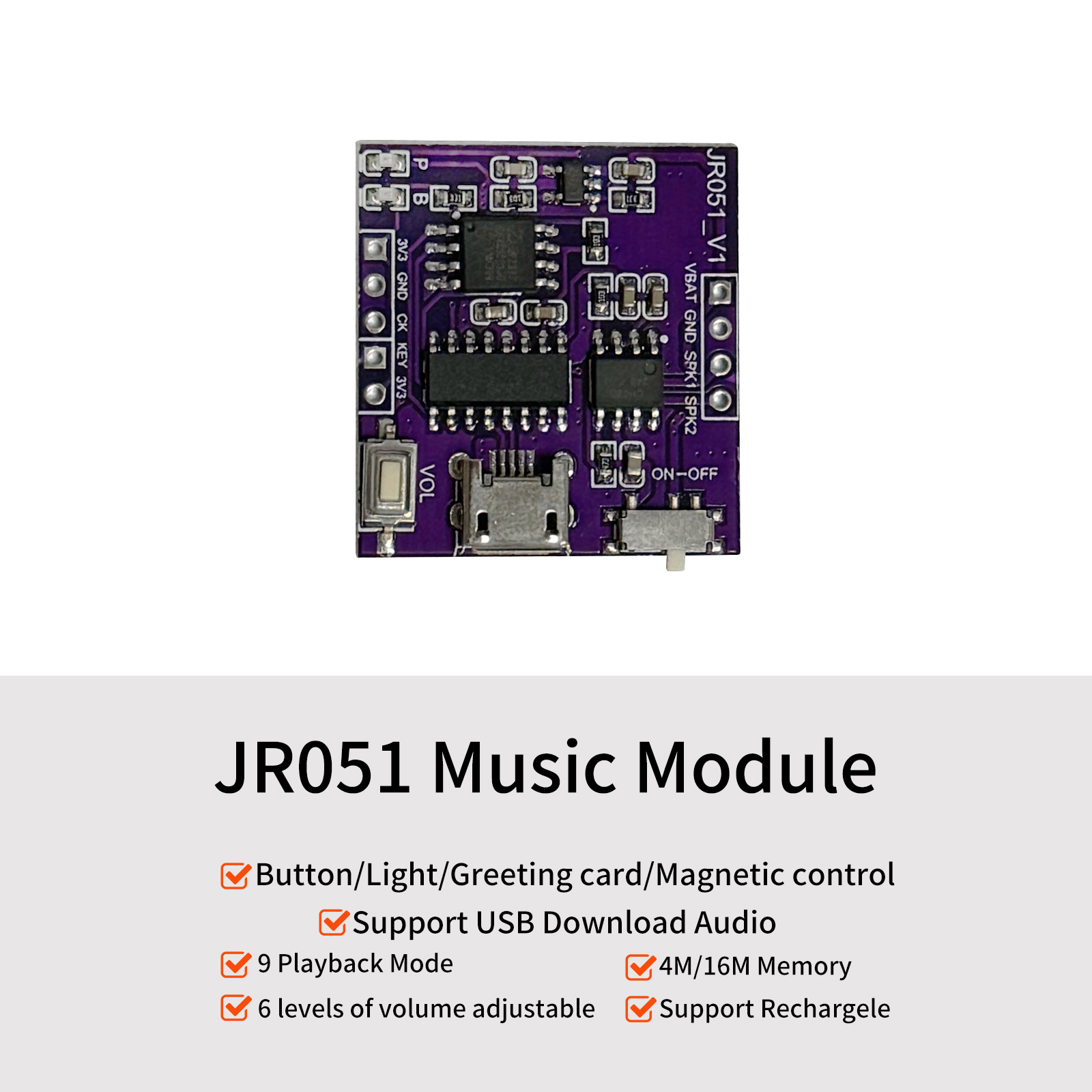 Audio Music Free Download - Music Sound Tech Amplificateur 3W intégré,