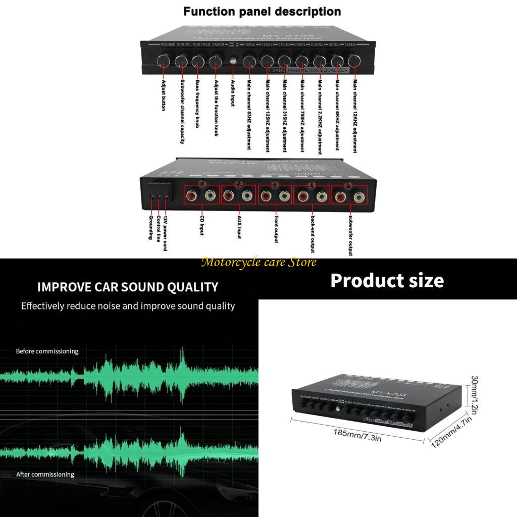 Audio Music Equalizer - Égaliseur stéréo de voiture innovant à