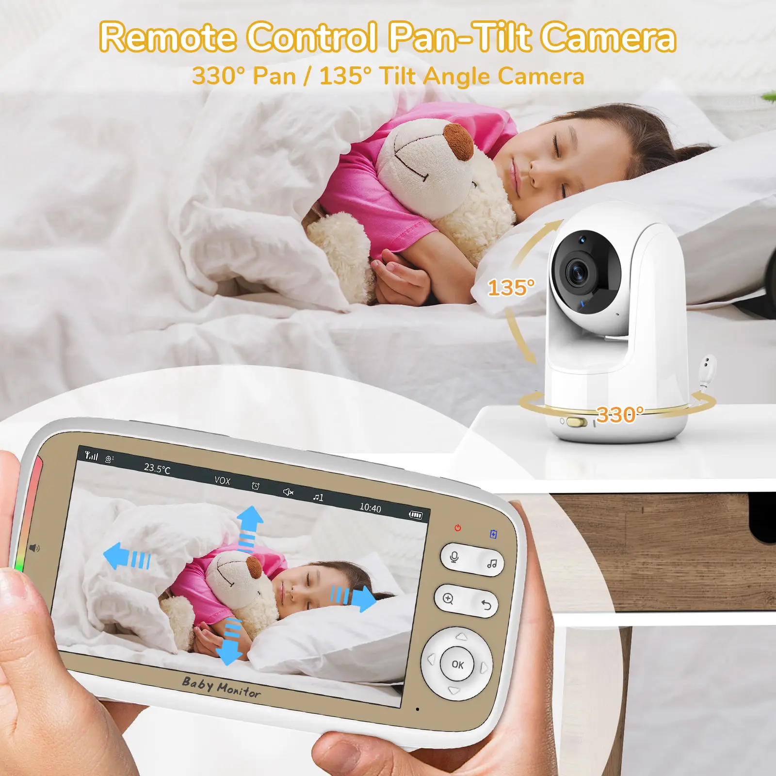 VB803 PRO Baby Monitor, avec 2 - Audio Music For Video avis et prix