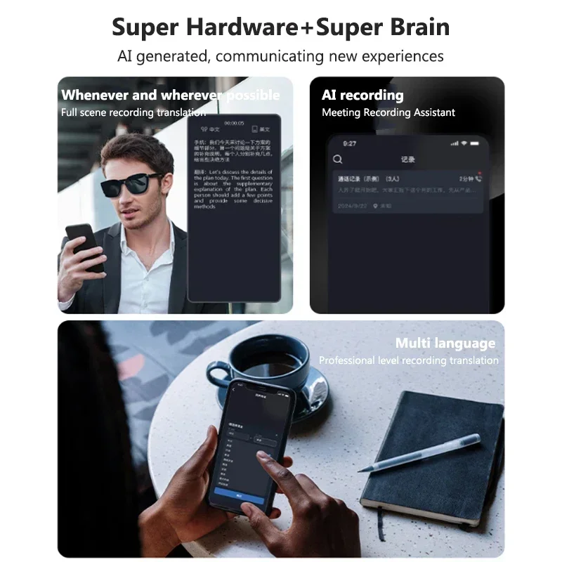 Lunettes de traduction IA inte - Audio Music Bluetooth avis et prix