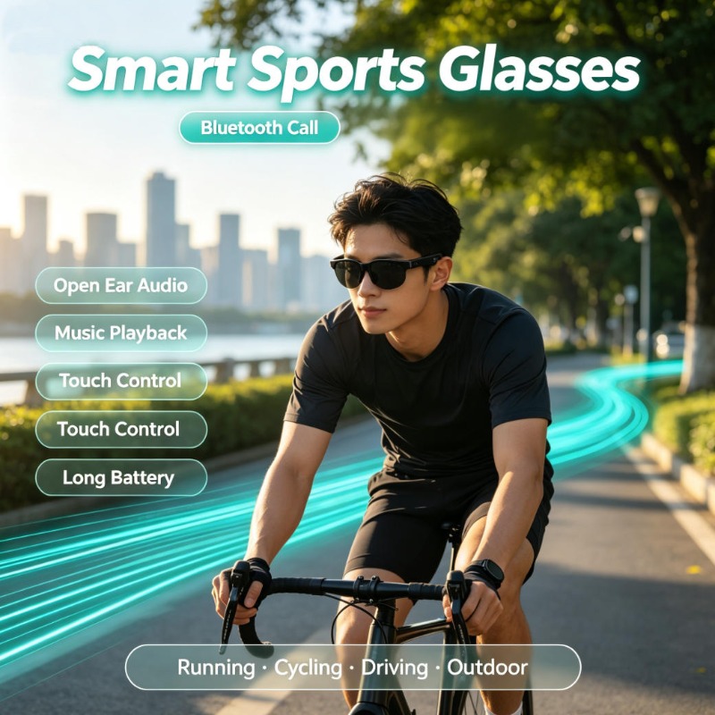 Lunettes de sport intelligente - Audio Music Bluetooth avis et prix