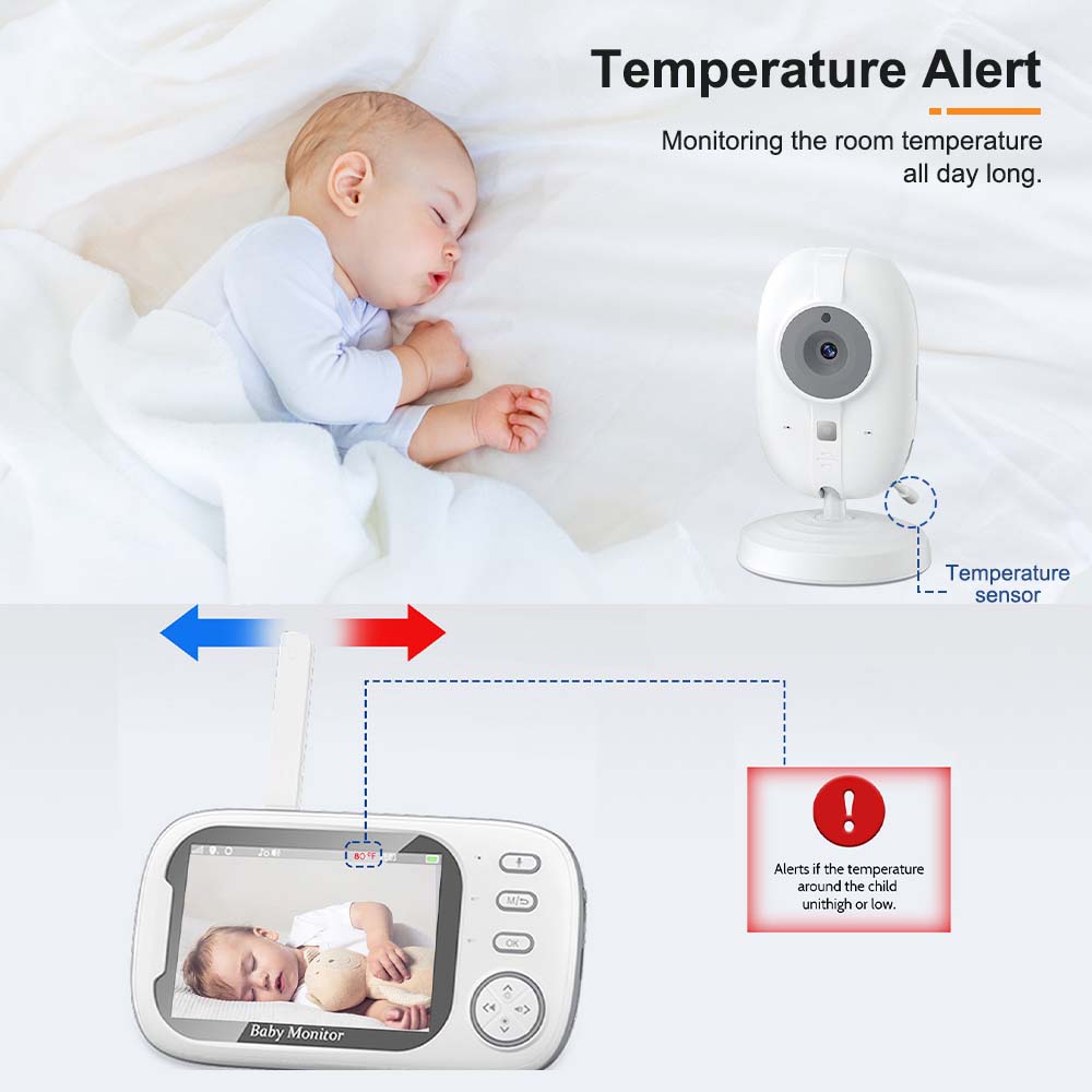 Babyphone Vidéo 3.5'', 2.4G, a - Audio Music Kids avis et prix